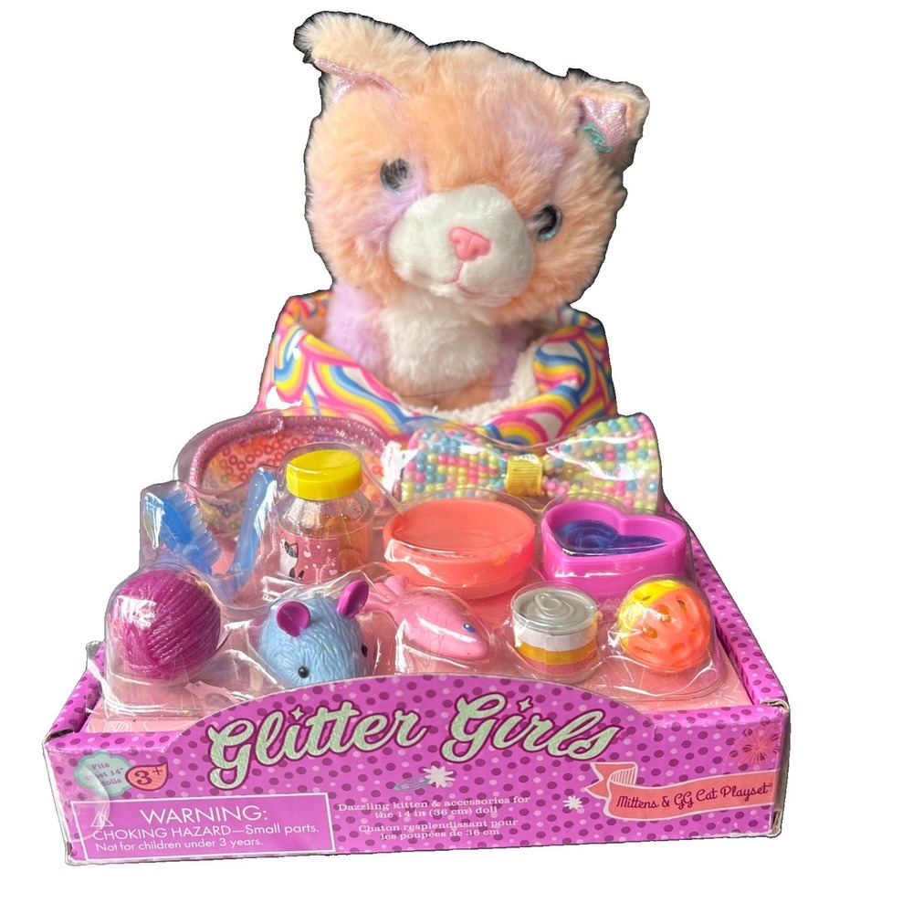 Glitter Girls Plush Kitten and Accessories Mittens & GG Cat Playset
